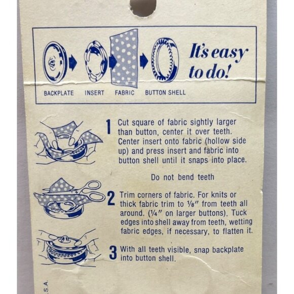 Prims Halo Insert Buttons Size 24 (9/16 In) Button Covers Reusable Sew On Snap - Picture 4 of 6